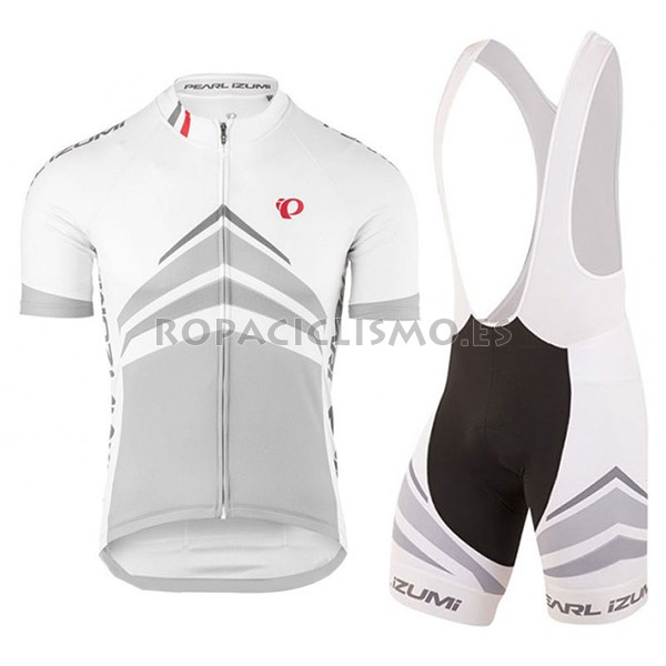 2017 Maillot Pearl Izumi tirantes mangas cortas blanco